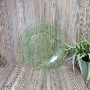 Vintage Horseshoe Green Sandwich Plate 11-3/8" Depression Glass